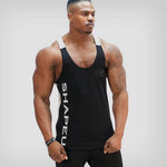 Solid Gym Men Stringer Tank Top