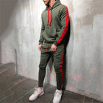 Hot Fashion Men Running Set 2Pcs Breathable Sport Suits