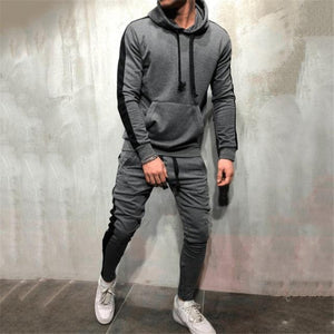 Hot Fashion Men Running Set 2Pcs Breathable Sport Suits