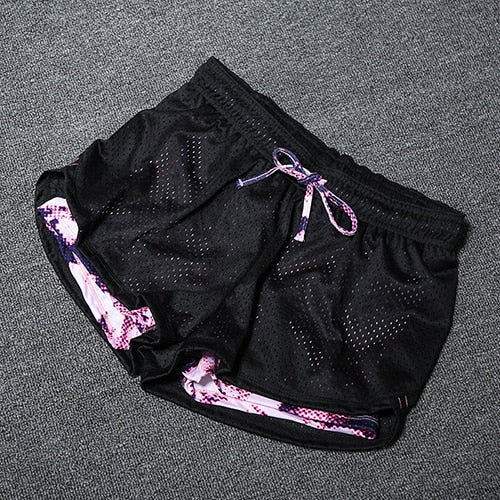 Women's Neon Lined Jersey shorts - Pink