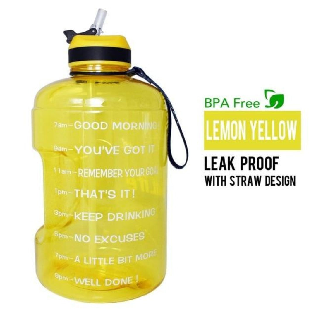 Gallon Water Bottle with Straw