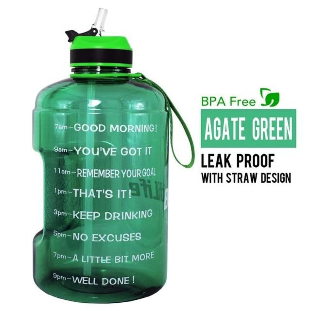 Gallon Water Bottle with Straw