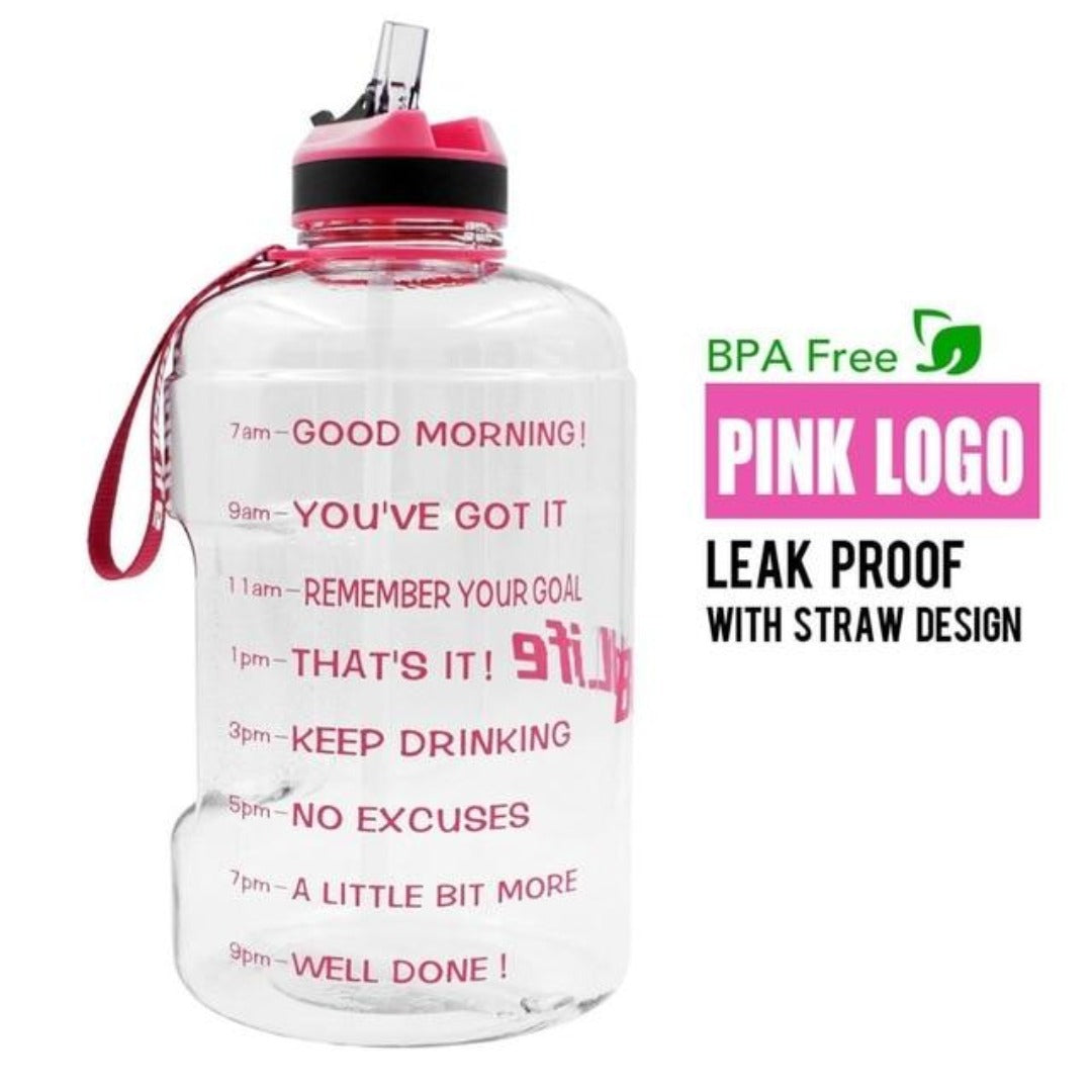 Gallon Water Bottle with Straw