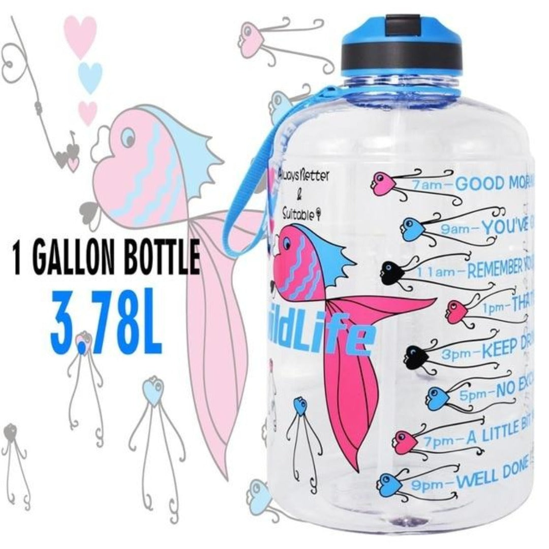 Gallon Water Bottle with Straw