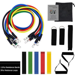 11pcs/set Fitness Resistance Bands